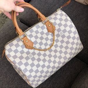 Authentic Louis Vuitton speedy 30 damier azure